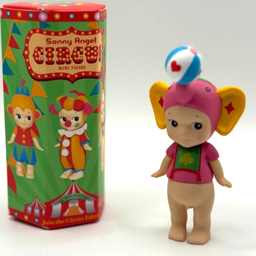 New Unbranded Mini Kewpie/Angel Figure, Circus Elephant Costume, Open Box